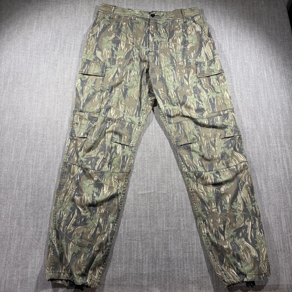 Rothco Pants Mens 31x31 Green Camo Cargo Smokey Branch BDU Adjustable Waist